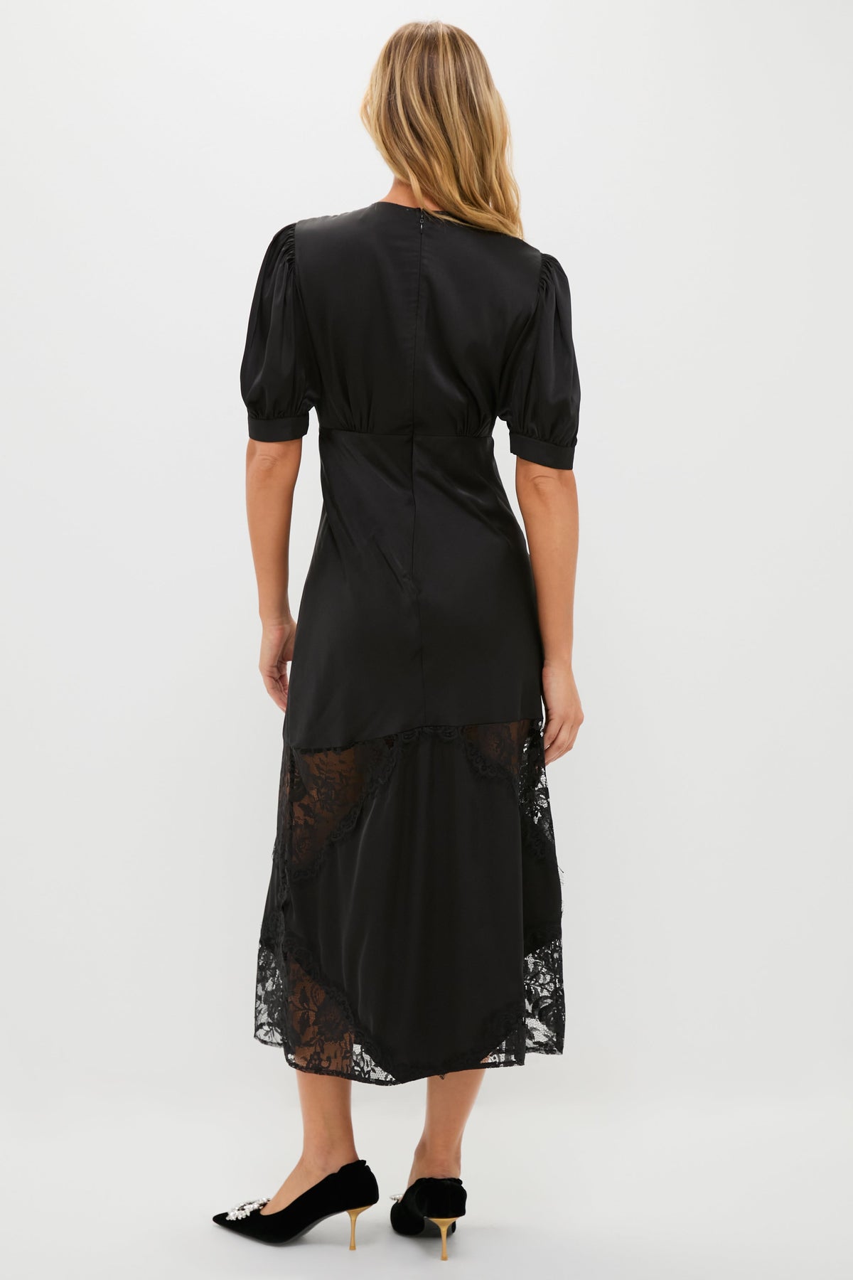 Black Lace Pierpont Midi Dress