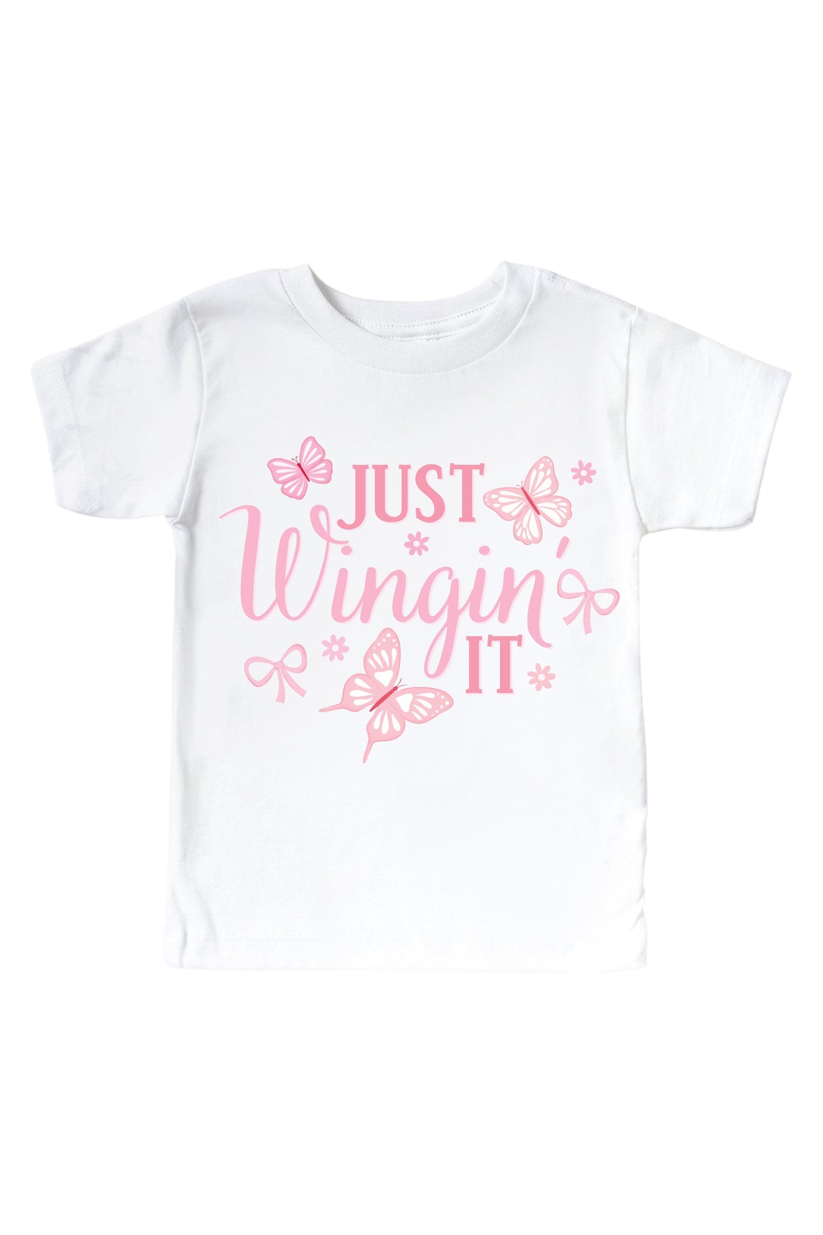 Just Wingin' It Graphic Bodysuit & Kids Tee | White