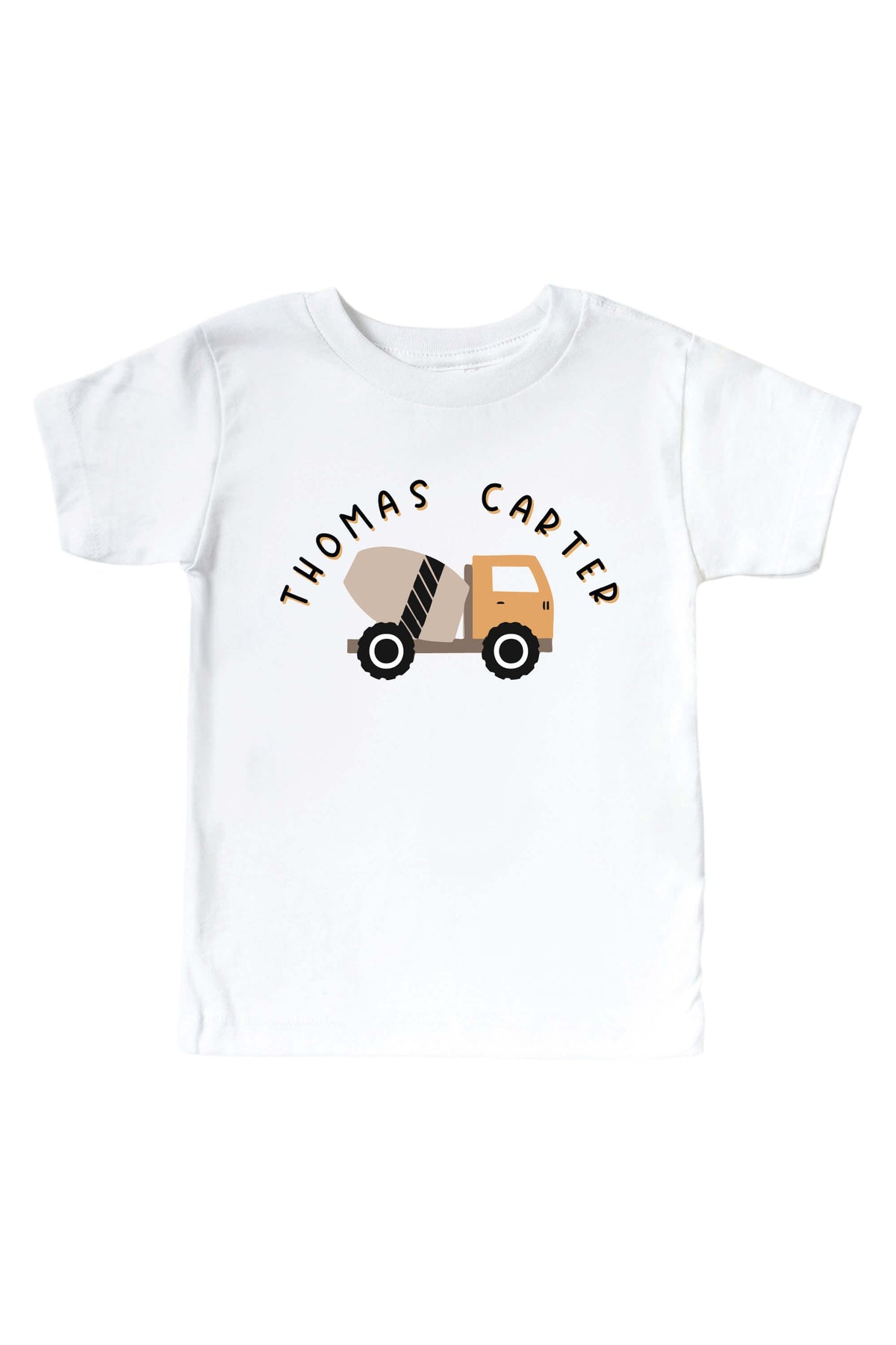 Personalized Little Builder Graphic Bodysuit & Kids Tee | White