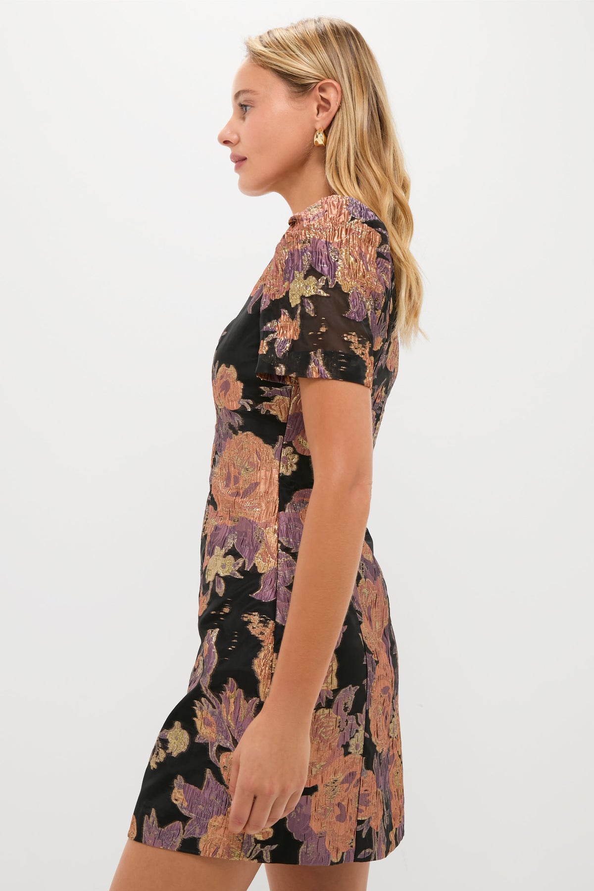 Black & Russet Jacquard Winthrop Mini Dress