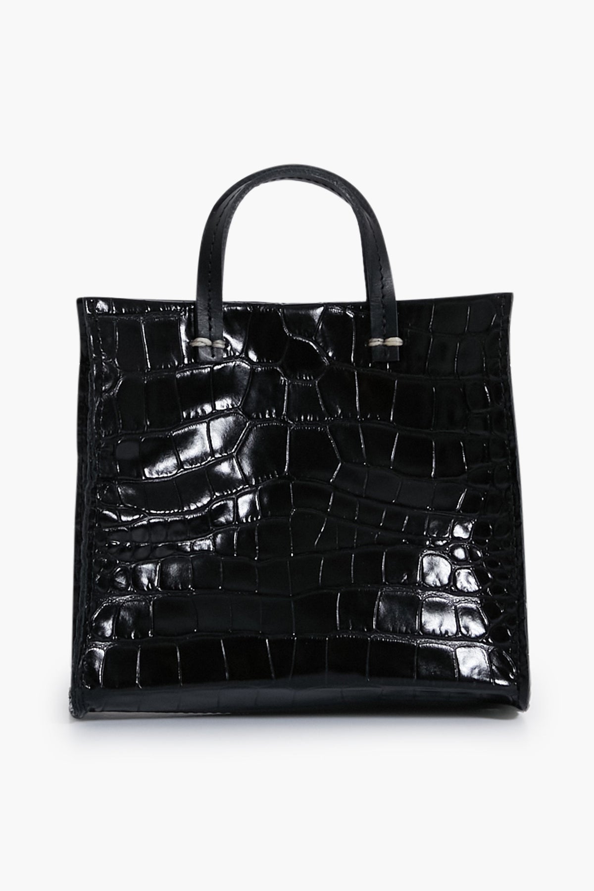 Black Croco Simple Tote Bebe