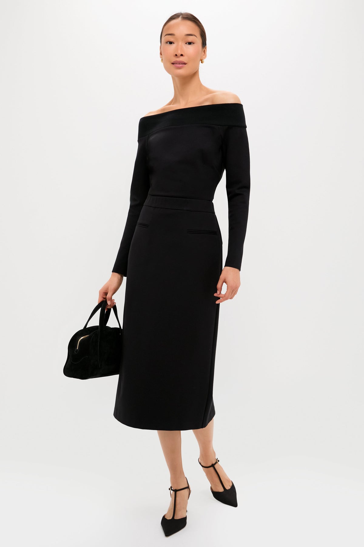 Black Grosgrain Margot Heels