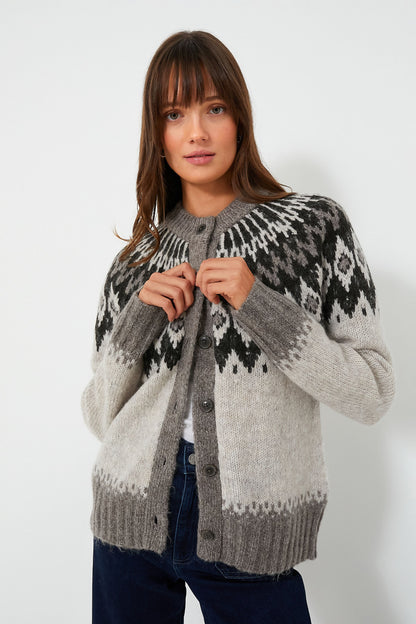 Aspen Combo Ashwood Fair Isle Cardigan