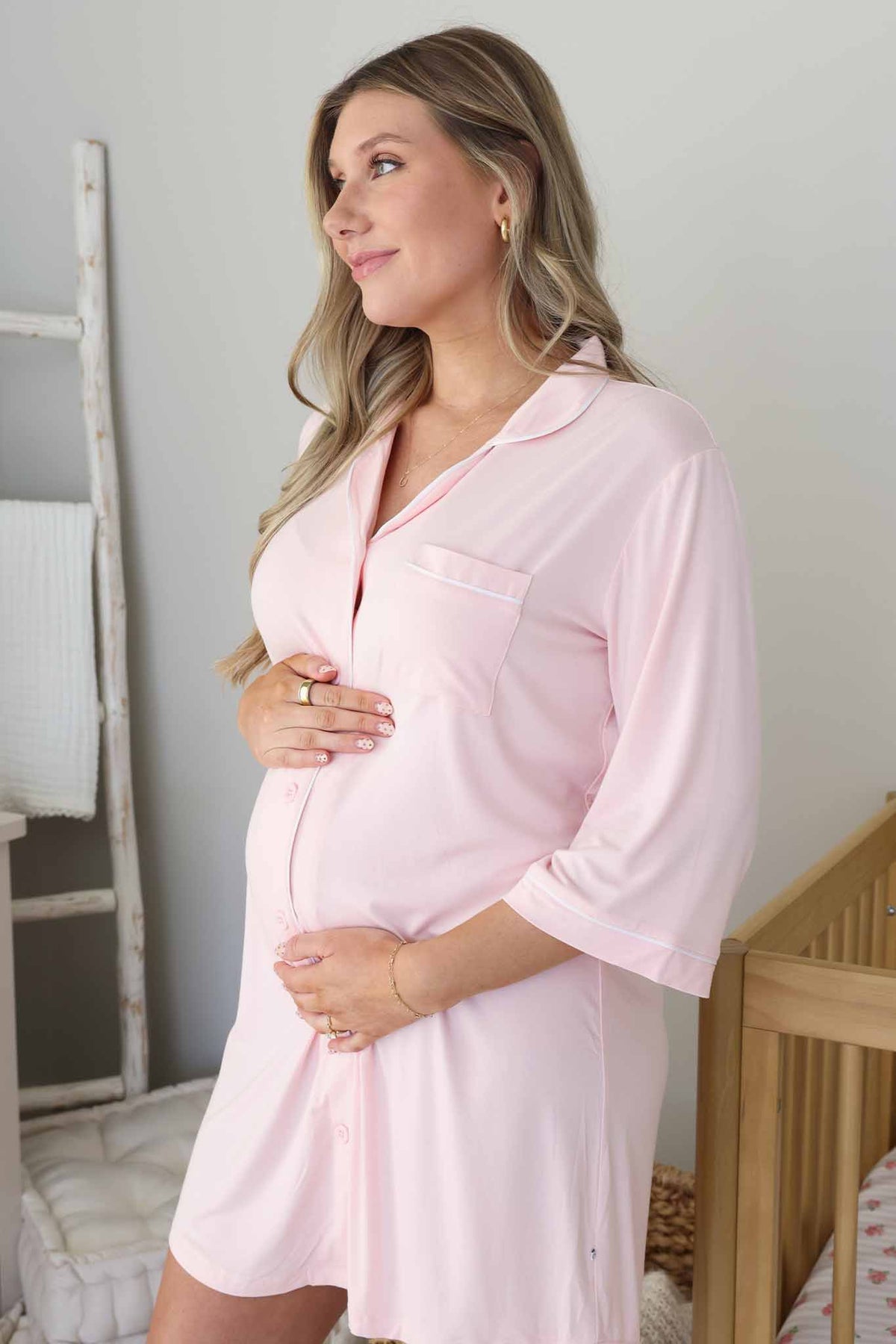 Labor & Delivery Nightgown | Baby Pink