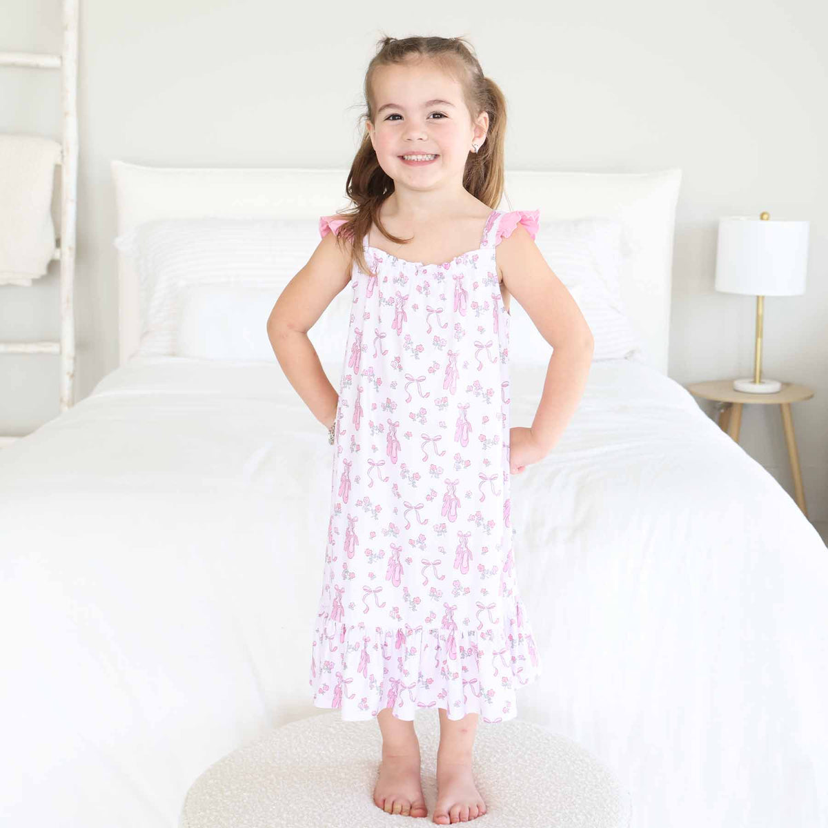 Girls' Full Length Ruffle Nightgown | Ballet Dreams