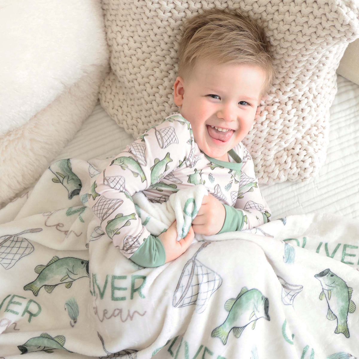 Bass Buddies Personalized Kids Blanket