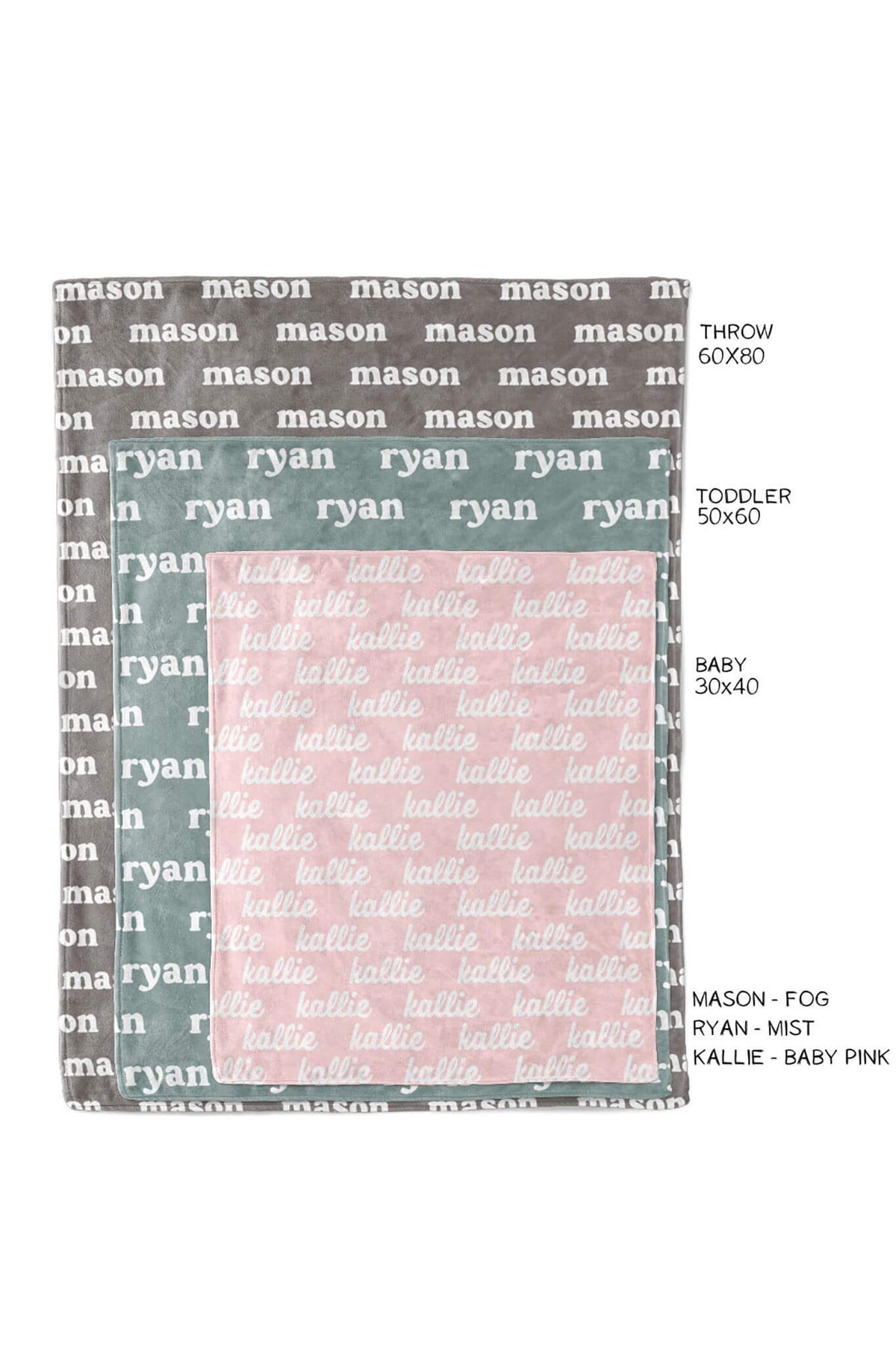 Personalized Color Blanket | Plush Pastels