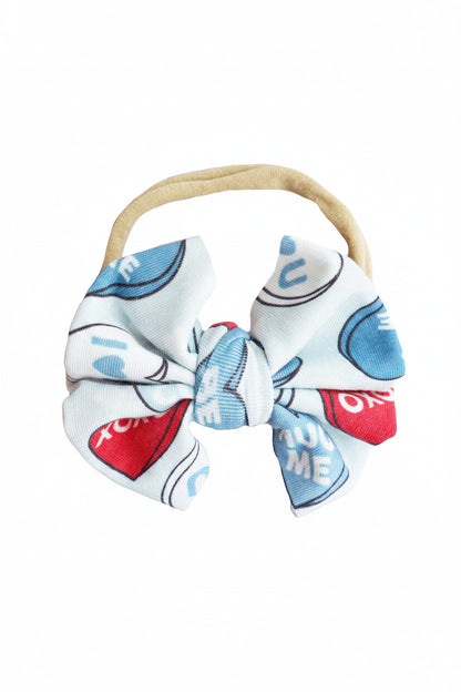 Candy Crush Knit Bow Headband | Blue