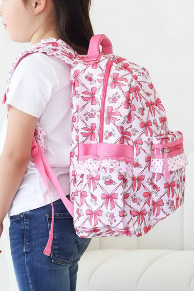 Kids Embroidered Ruffle Backpack | Bow Besties
