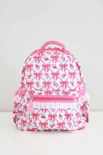 Kids Embroidered Ruffle Backpack | Bow Besties