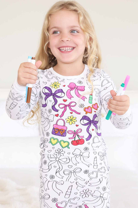 Colorable Two Piece Bamboo Pajama Set | Material Girl
