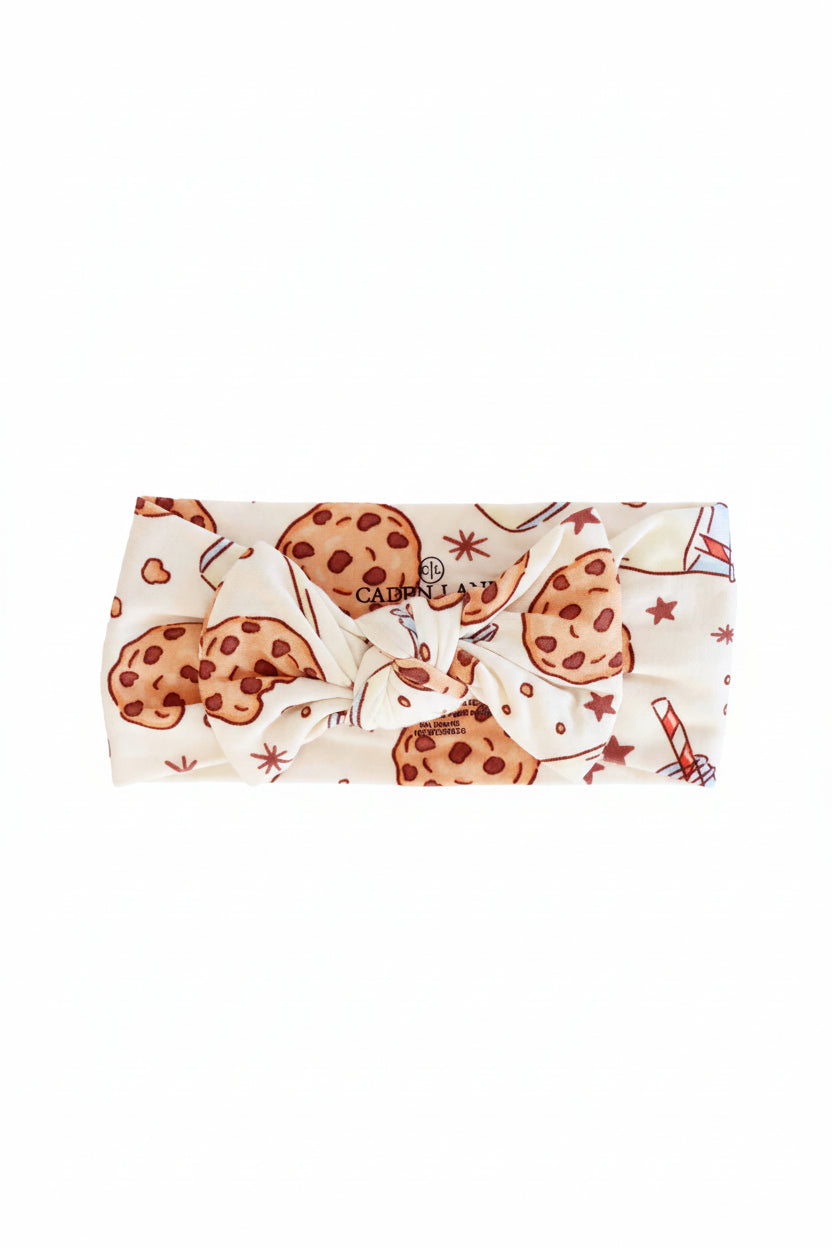 Cookie Cuddles Knit Large Bow Headwrap