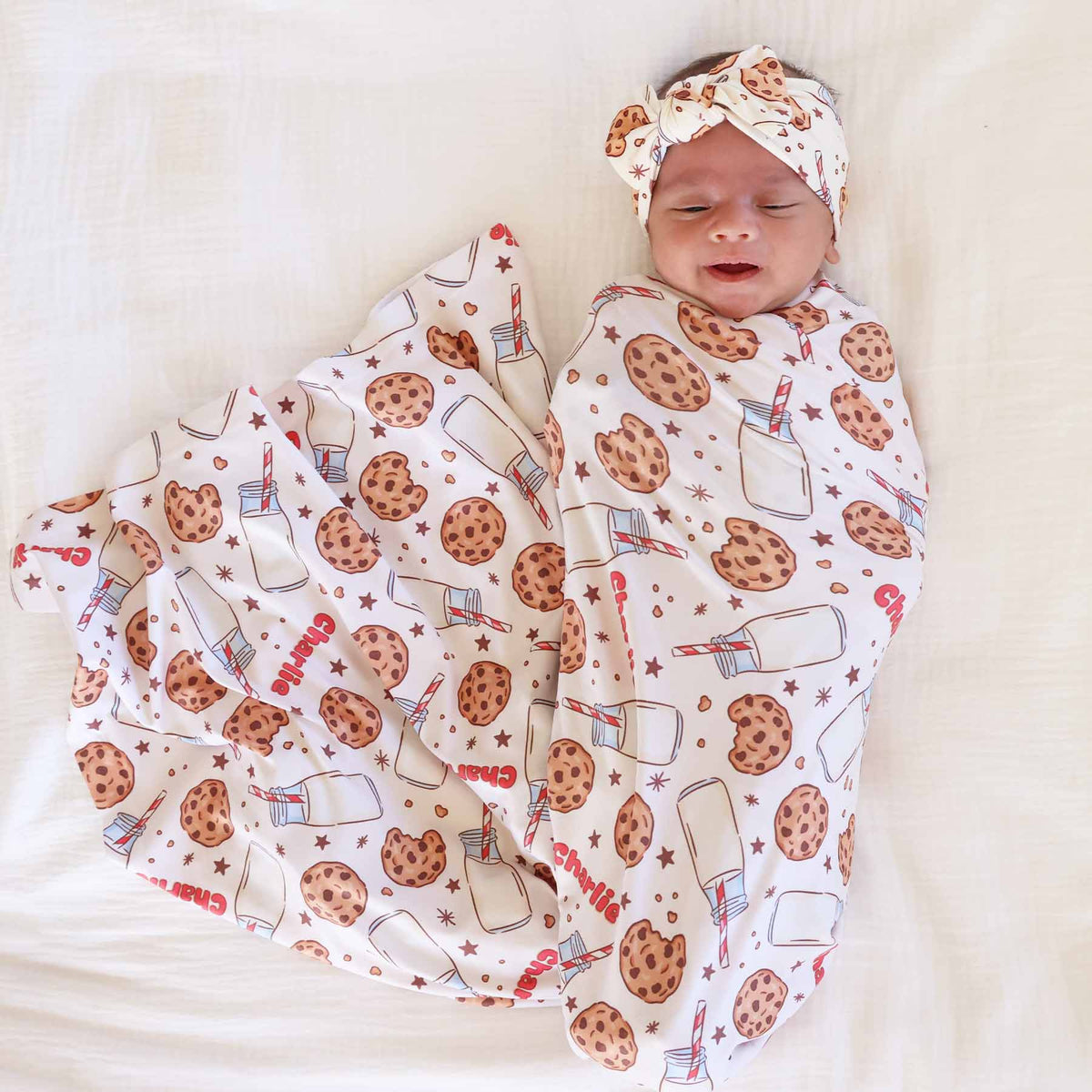 Cookie Cuddles Knit Large Bow Headwrap