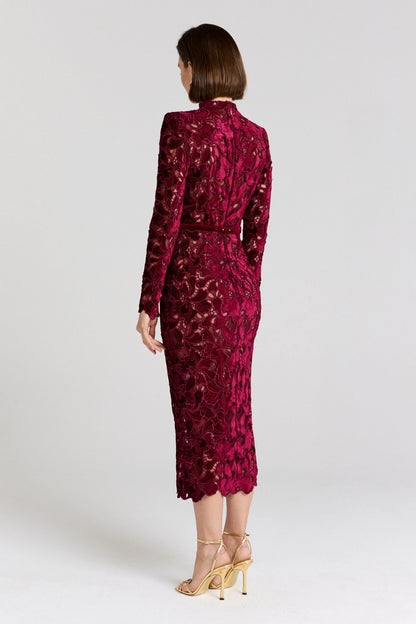 Diane Burgundy Dress