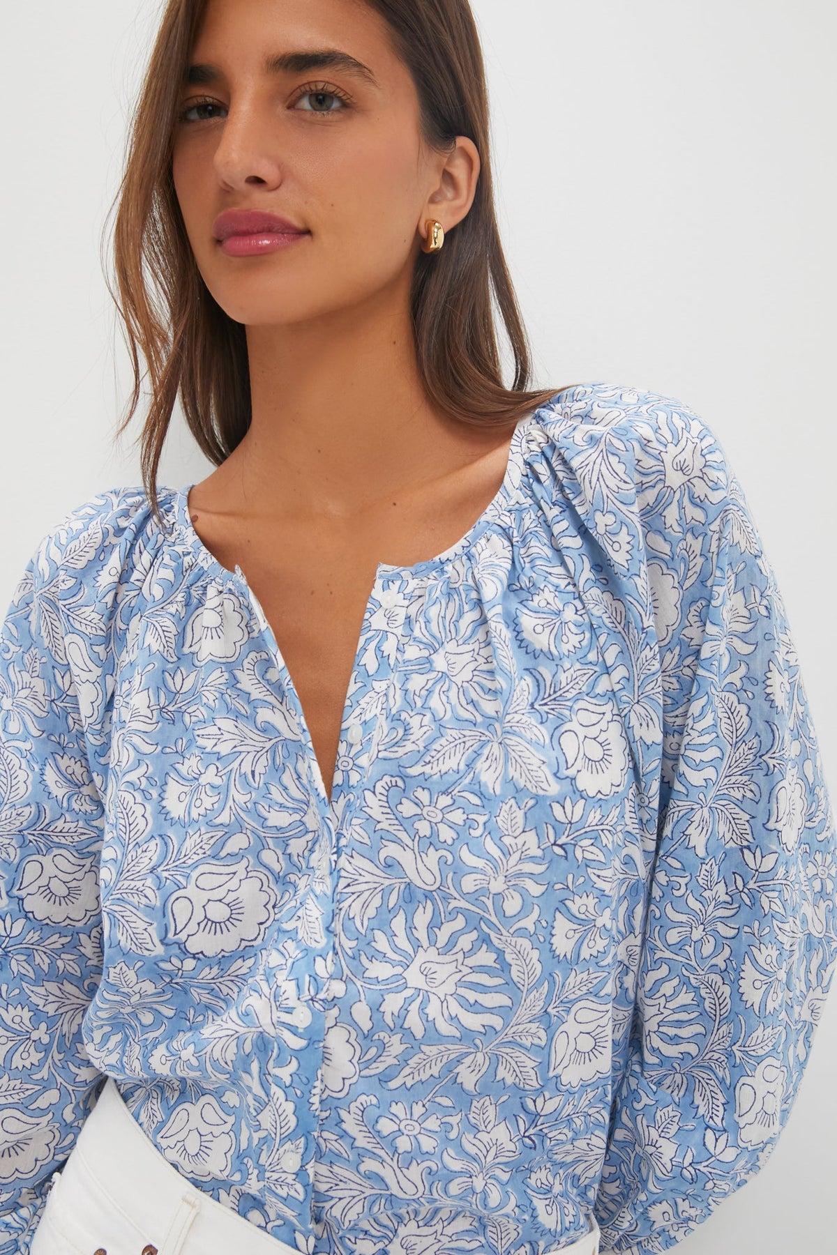Arbor Blissful Blue Organic Frances Blouse