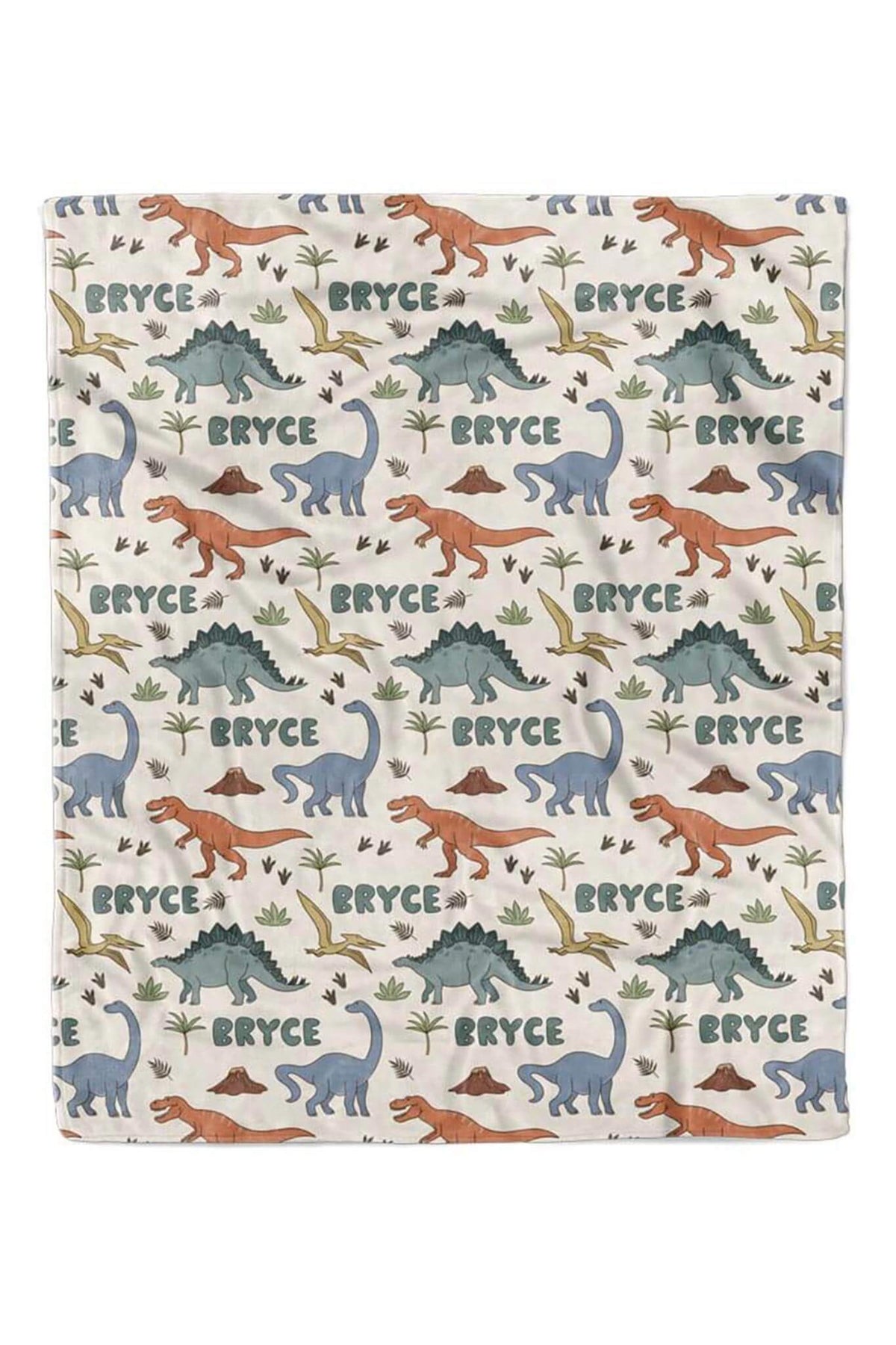 Dino Dude Personalized Kids Blanket