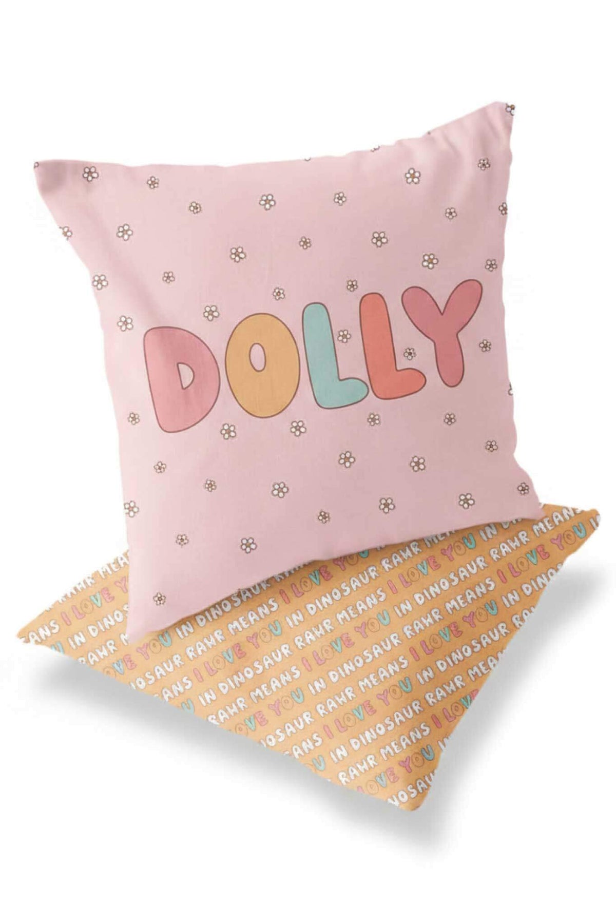Dolly's Dinos Personalized Accent Pillow