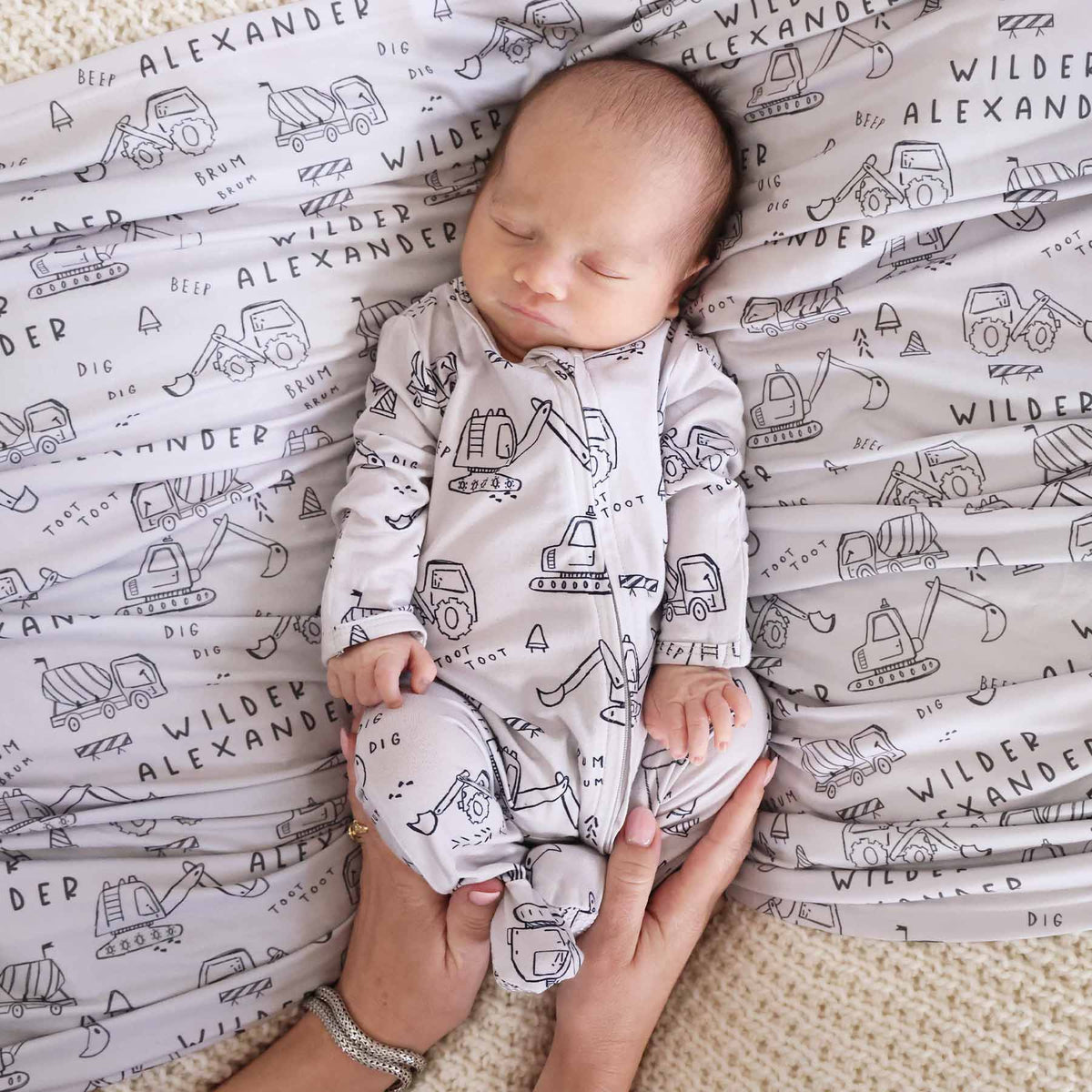 Doodle Dozers Personalized Swaddle Blanket