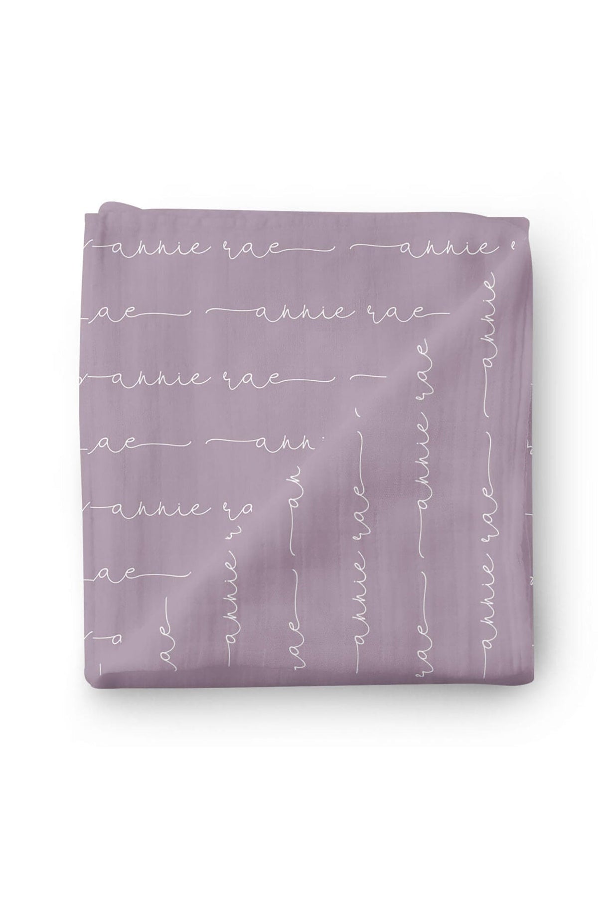 Personalized Dusty Purple Baby Name Swaddle Blanket