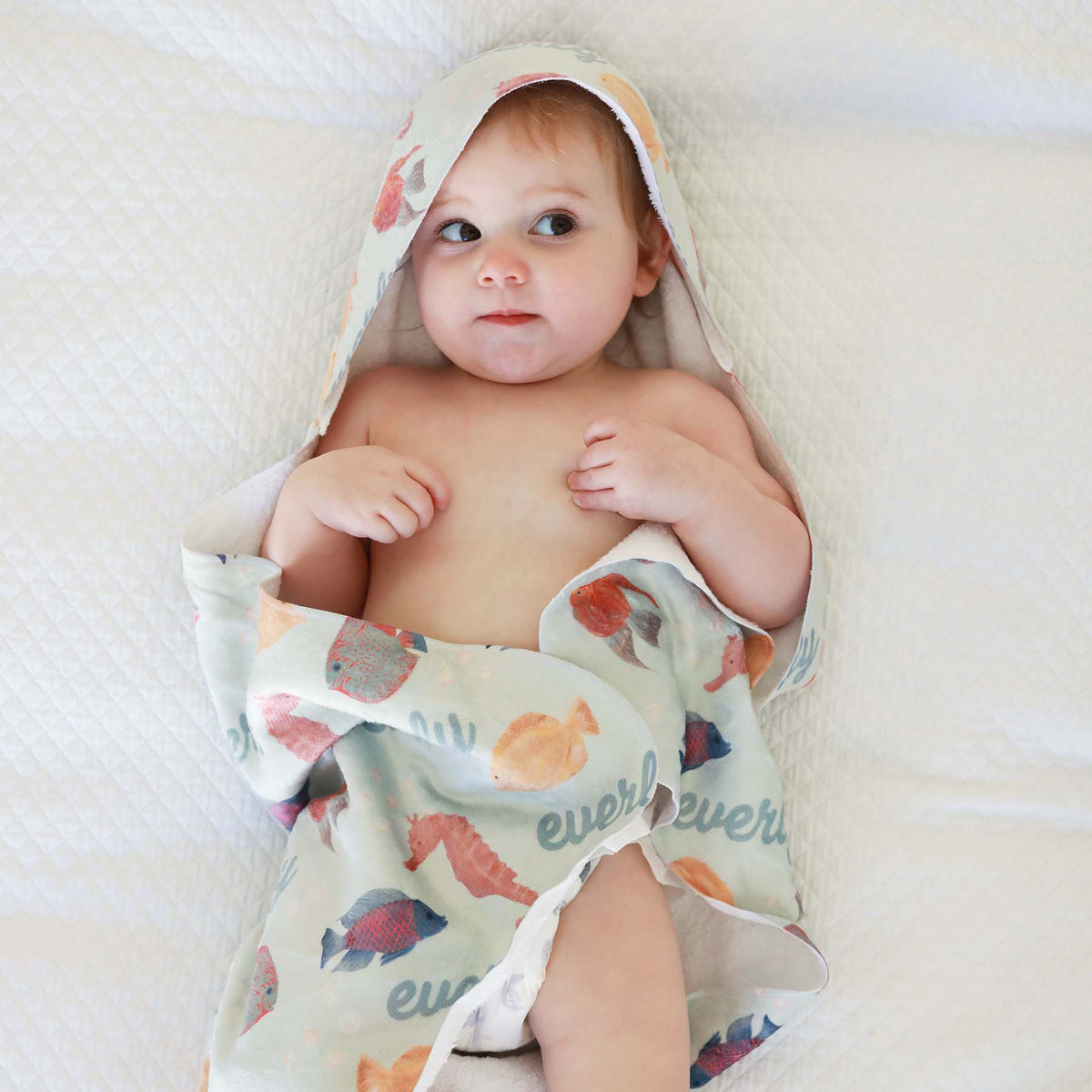 Personalized Hooded Towel | Tropical Fish