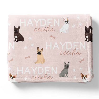 Personalized Kids Blanket | French Bulldog