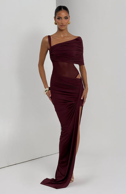 Henrietta Maxi Skirt - Cherry Lacquer
