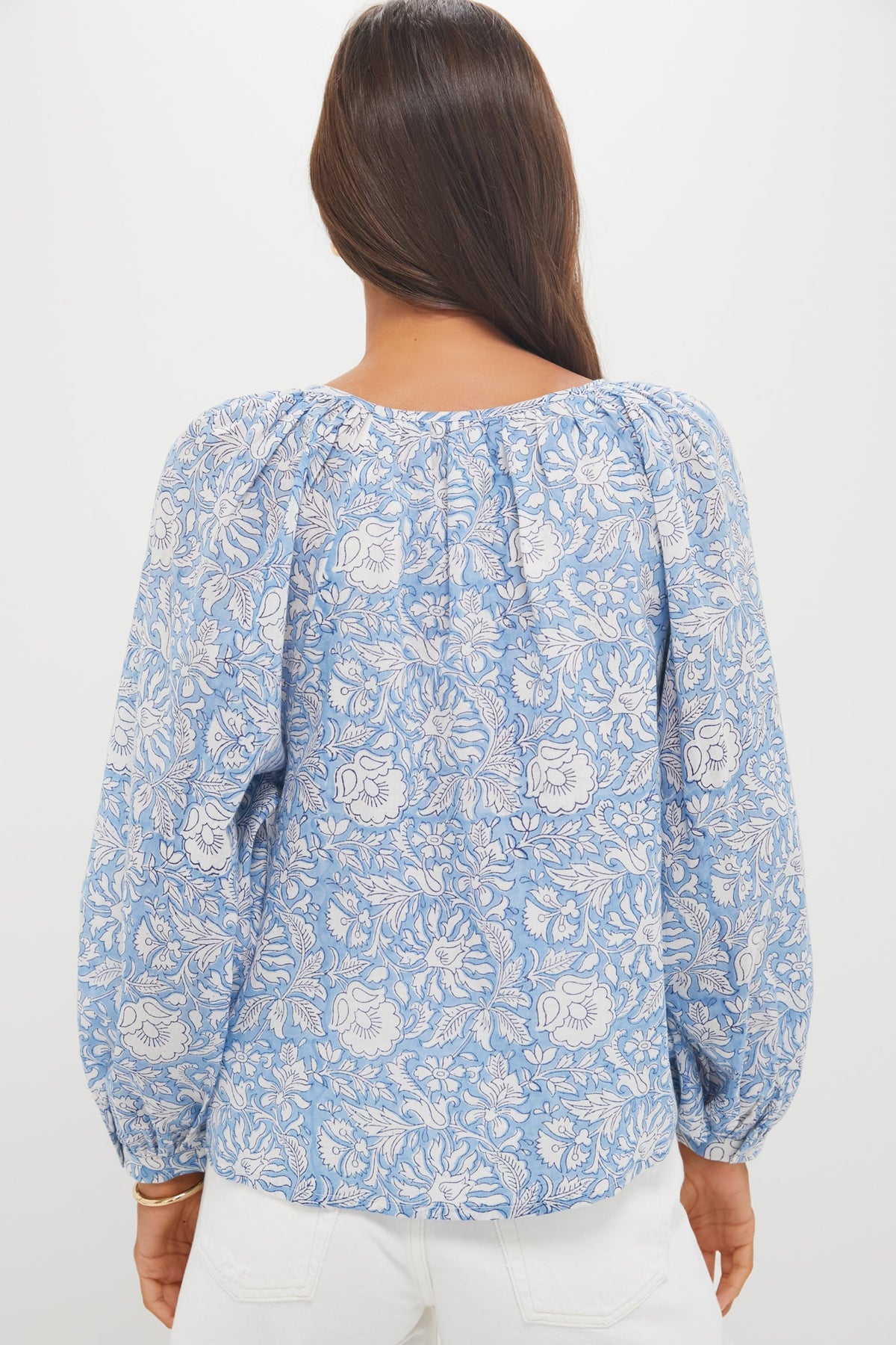 Arbor Blissful Blue Organic Frances Blouse