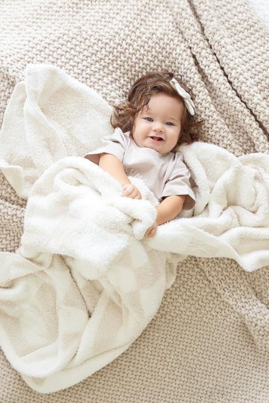CuddleLane™ Luxe Blankets | Toffee Check