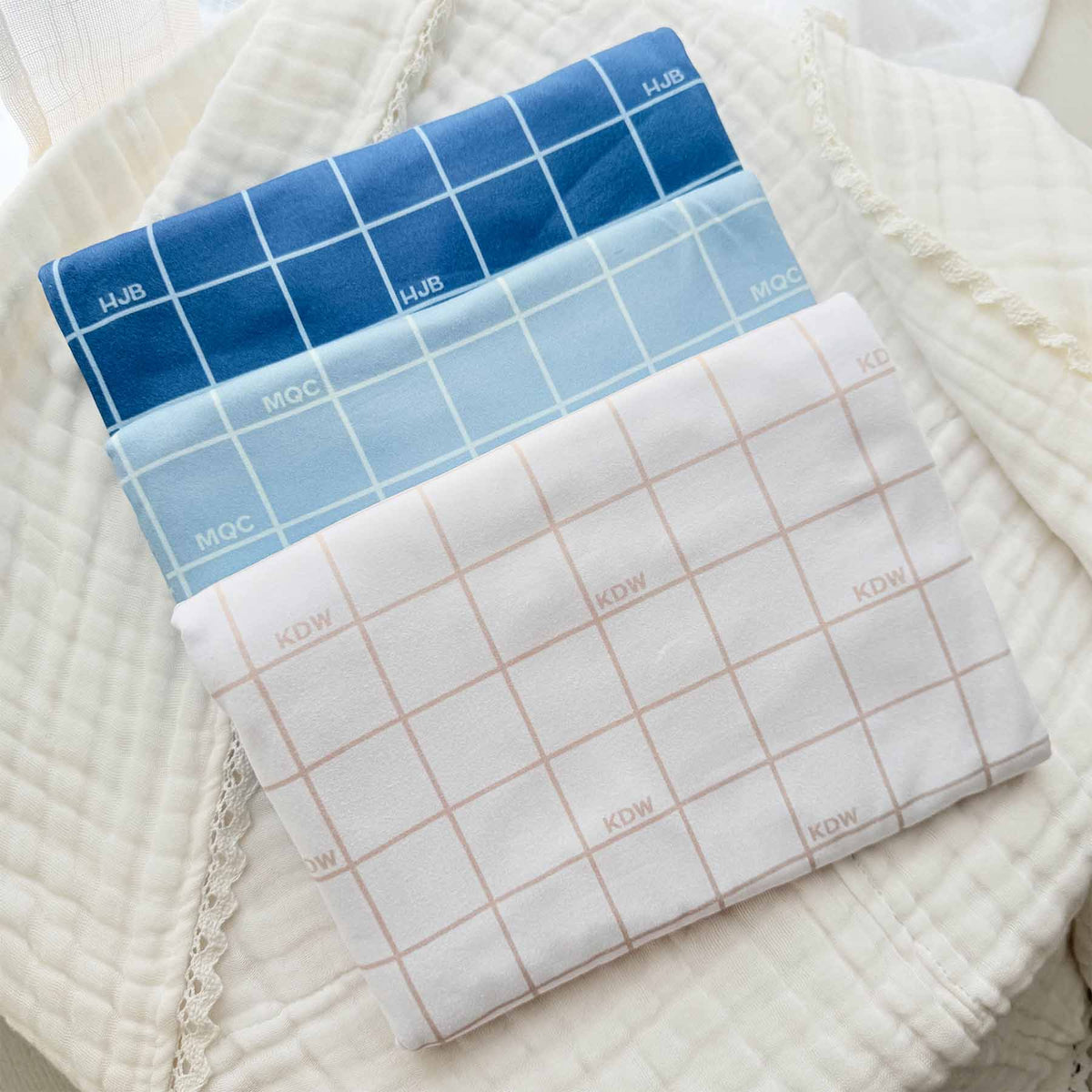 Personalized Baby Name Swaddle Blanket | Sunset Squares