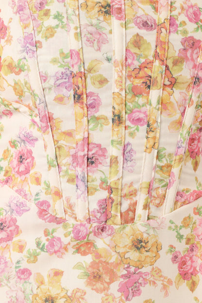 Cosima Midi Dress - Pink Floral