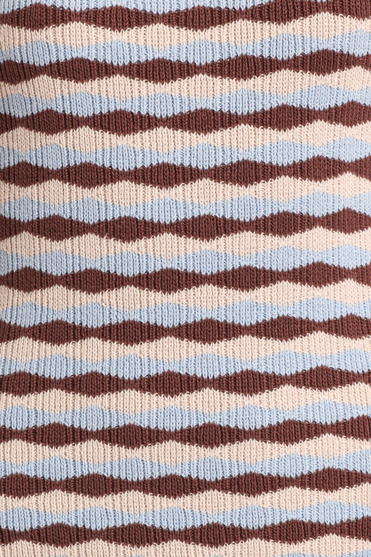 Elfrida Knit Mini Dress - Blue/Brown
