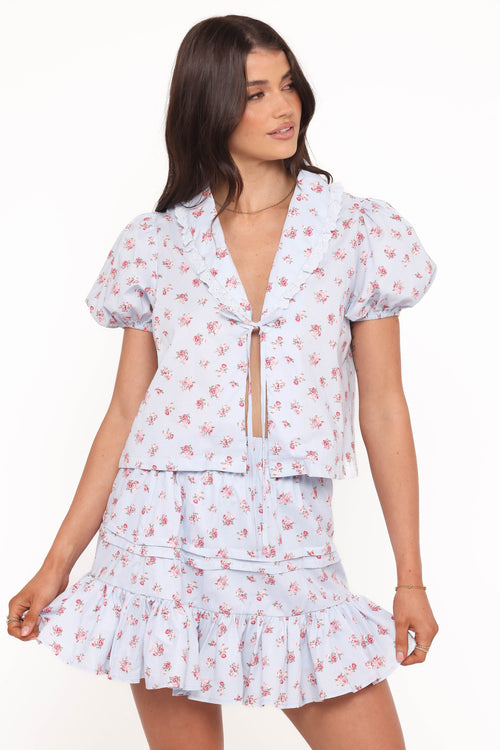Courtney Skirt Set - Blue