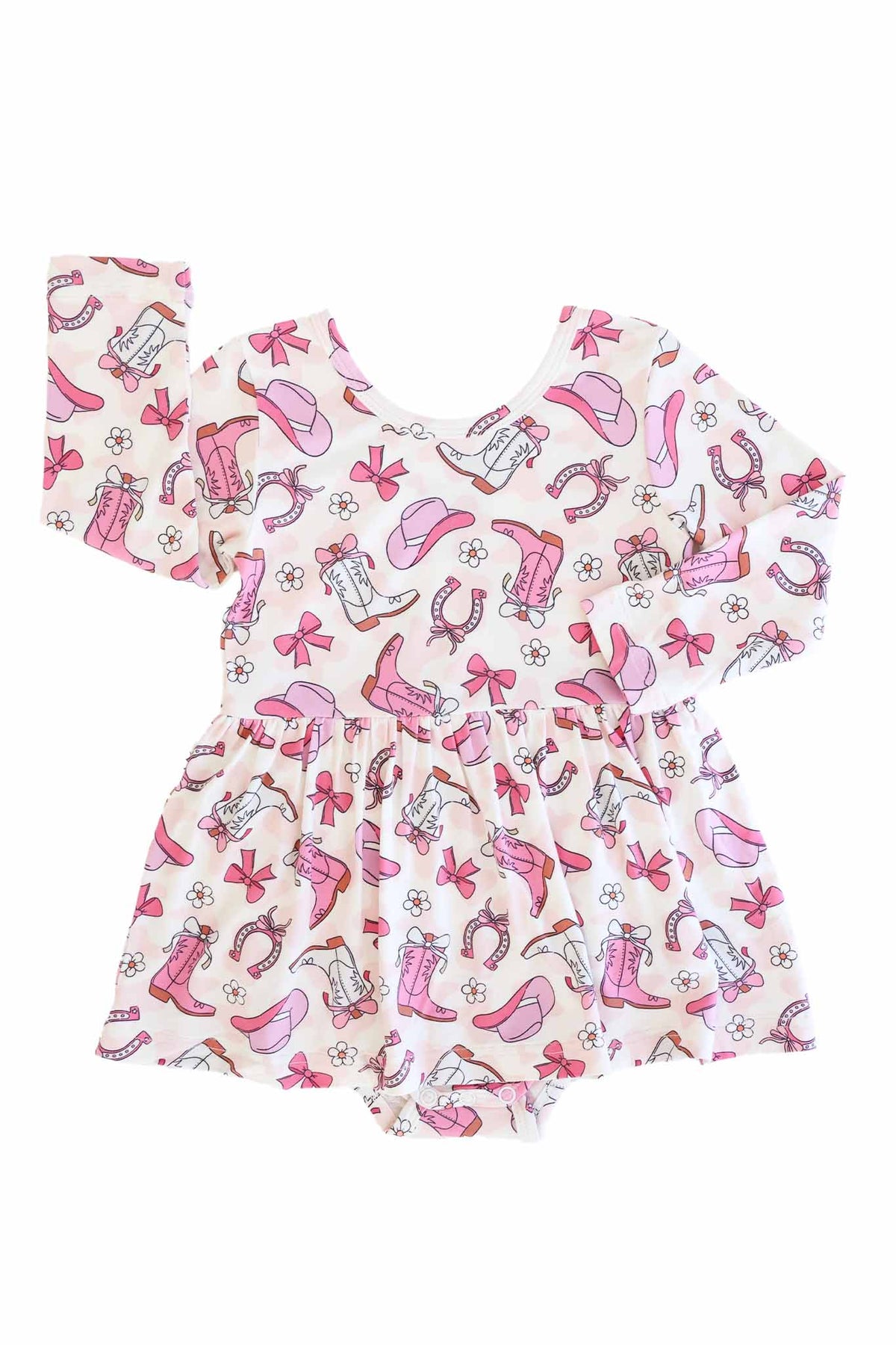 Long Sleeve Twirl Bodysuit | Rodeo Dreams Pink
