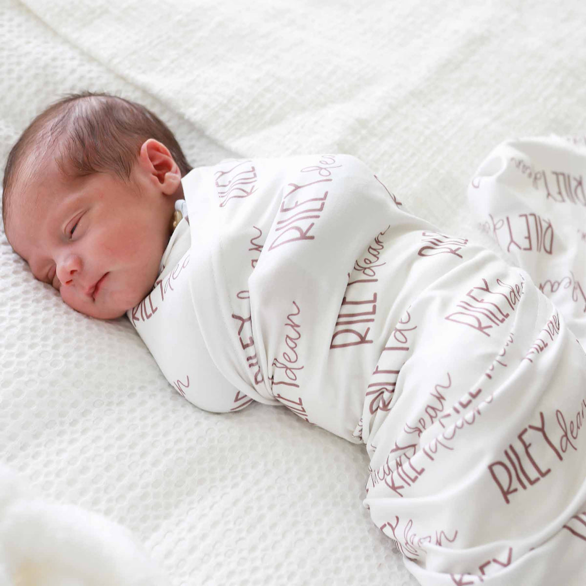 Personalized Baby Name Swaddle Blanket Font Duo | Pastel Cutie
