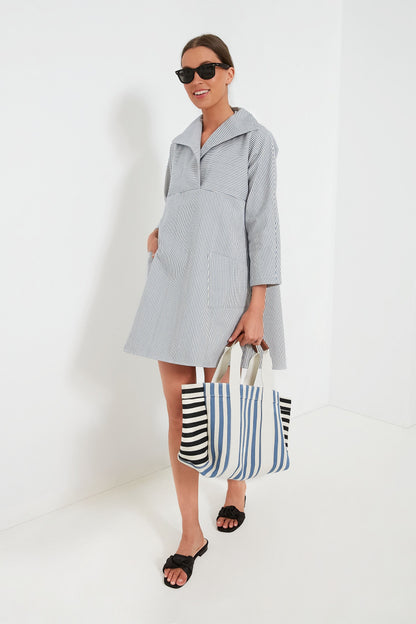 Blue and Black Parcours M Palais Royal Tote