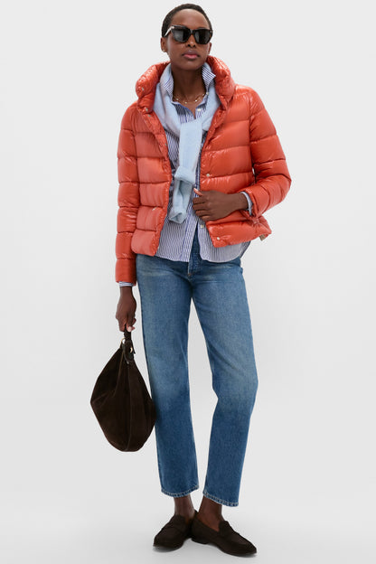 Arancione Nylon Ultralight Jacket