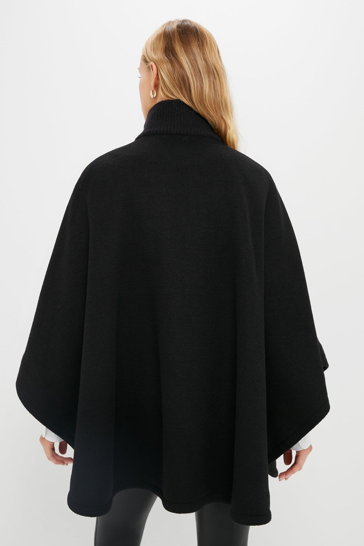 Black Full Zip Huntington Poncho