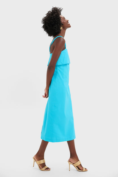 Aqua Linen Azura Midi Dress