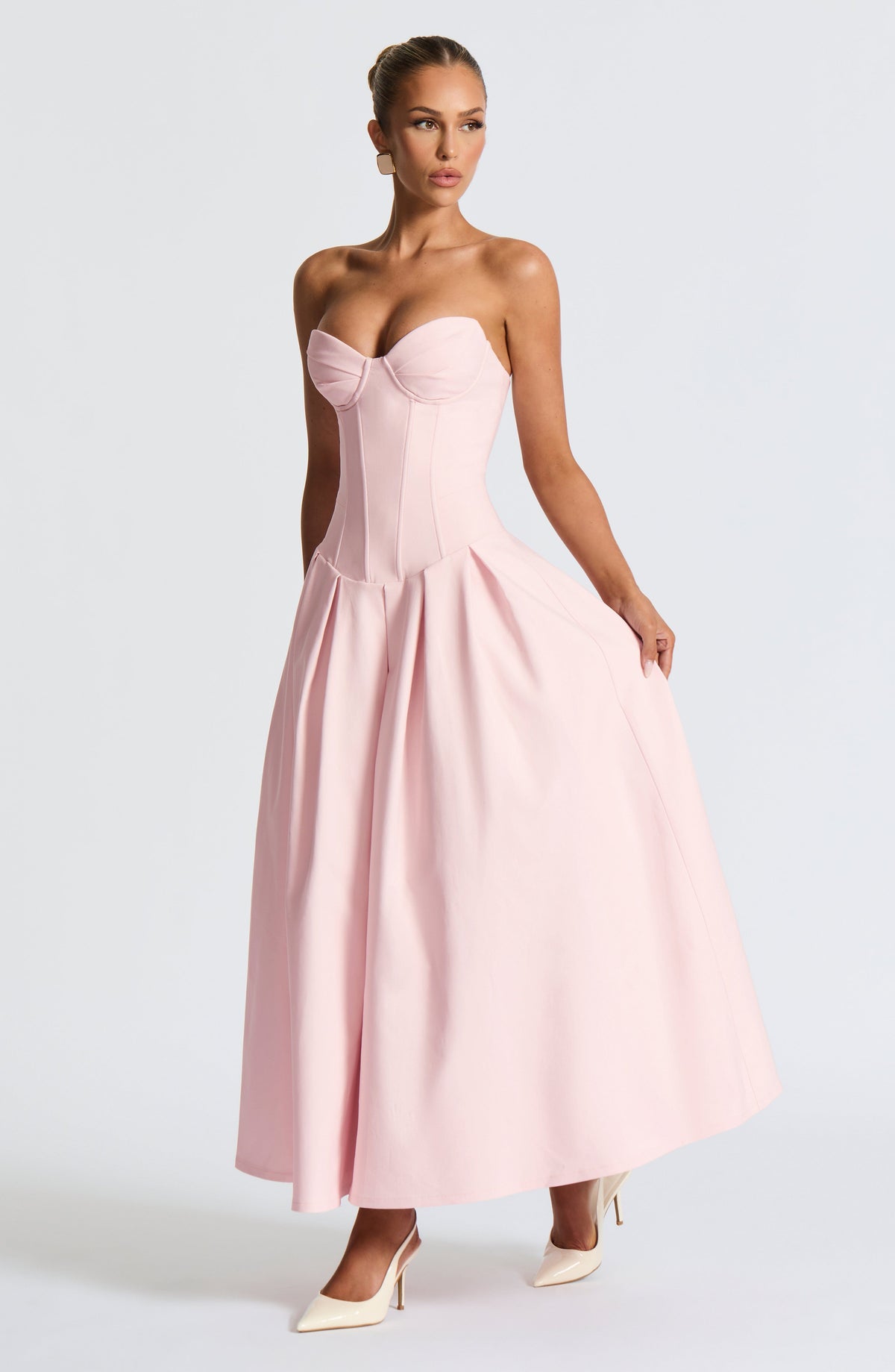 Salma Midi Dress - Blush
