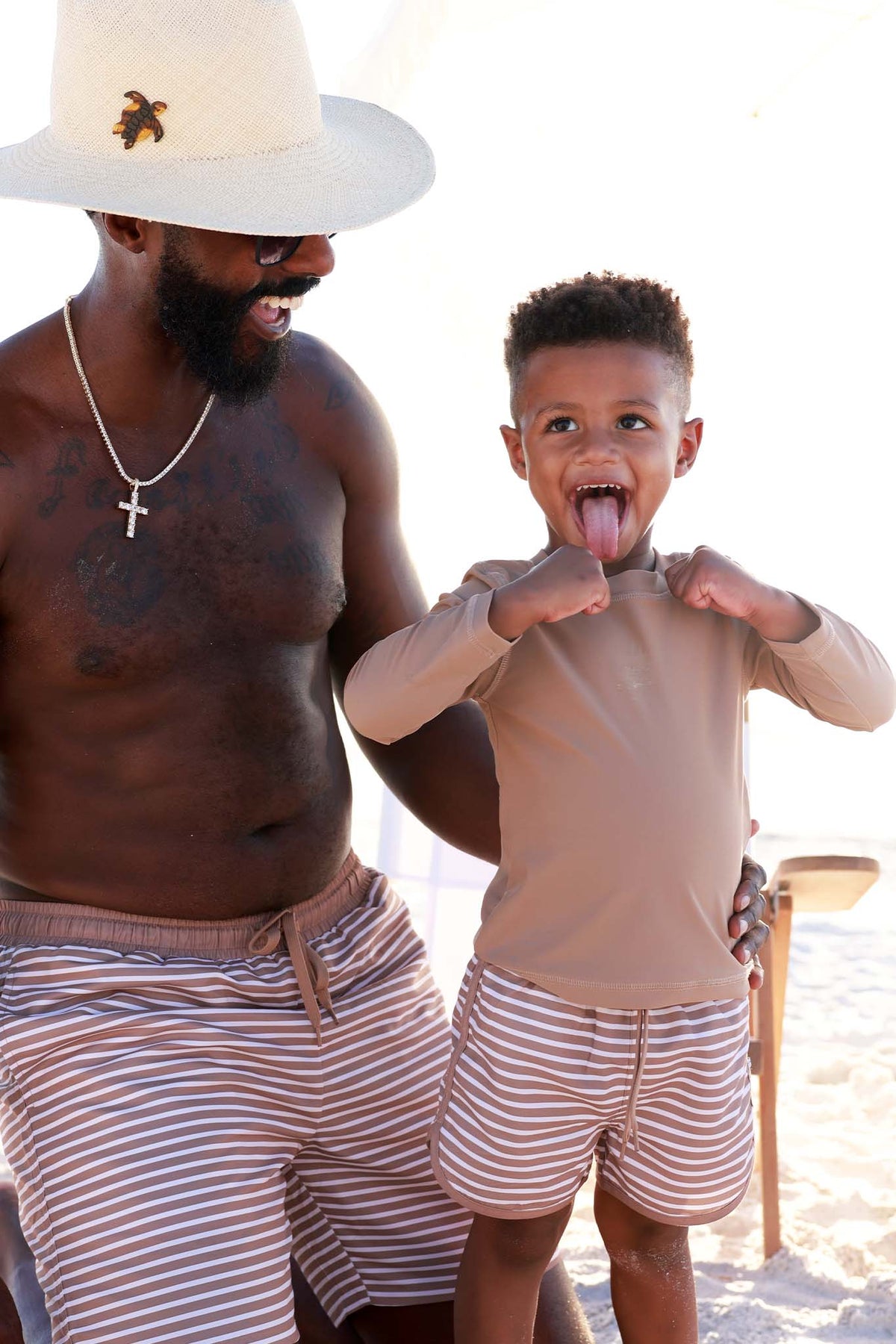 Boy's Swim Trunks | Sandy Stripes