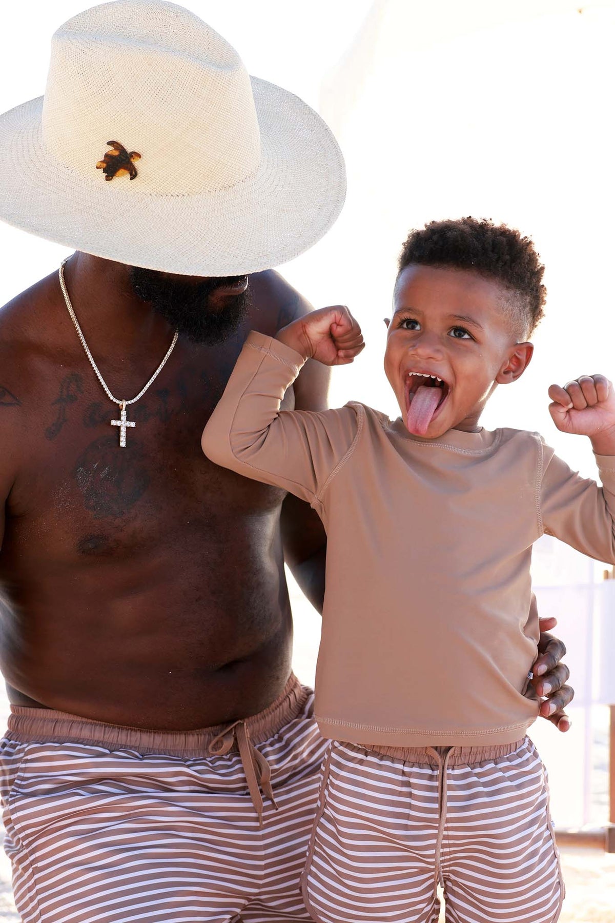 Boy's Swim Trunks | Sandy Stripes