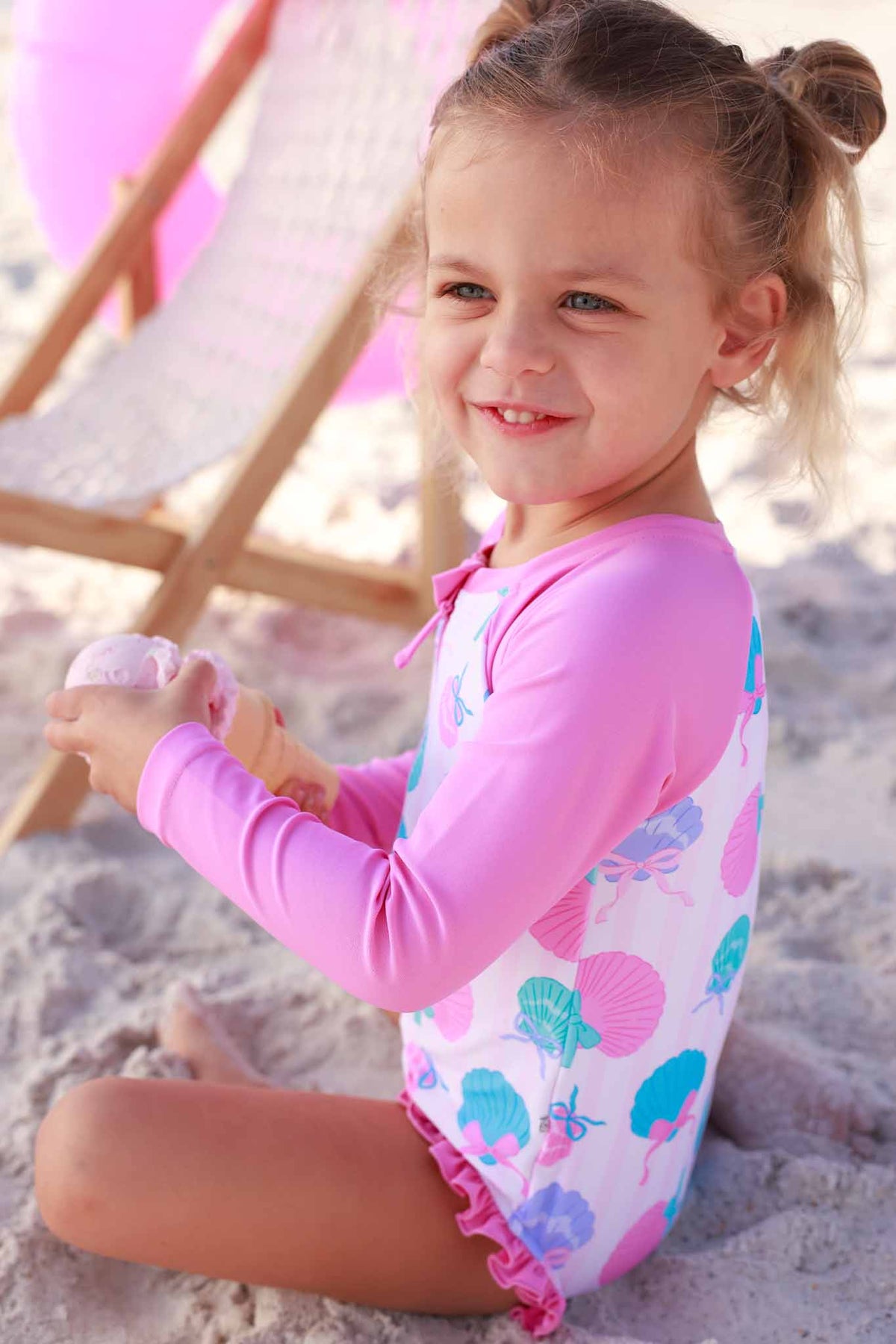 Long Sleeve Rash Guard with Front Zipper | Seaside Sweetie