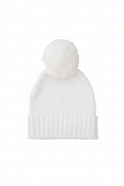 Knit Baby Pom Pom Beanie | Sweet Neutrals
