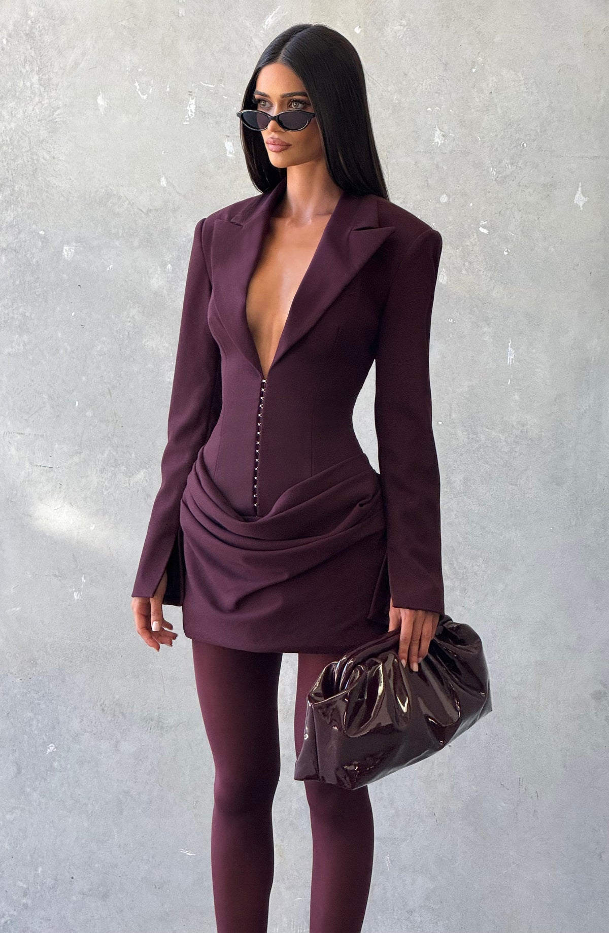 Susie Mini Dress - Plum