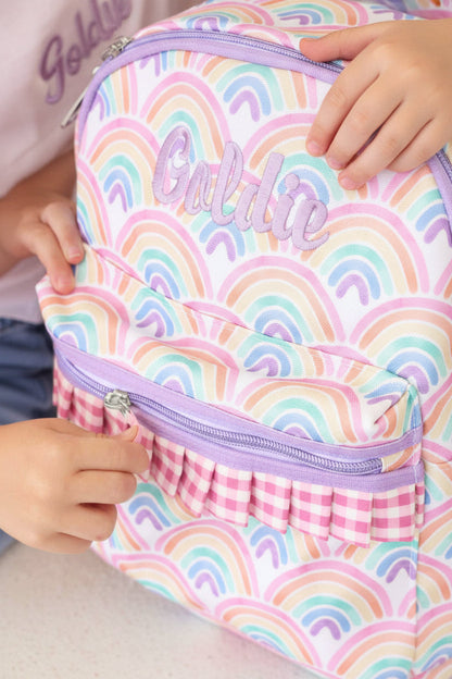 Kids Embroidered Ruffle Backpack | Day Dream