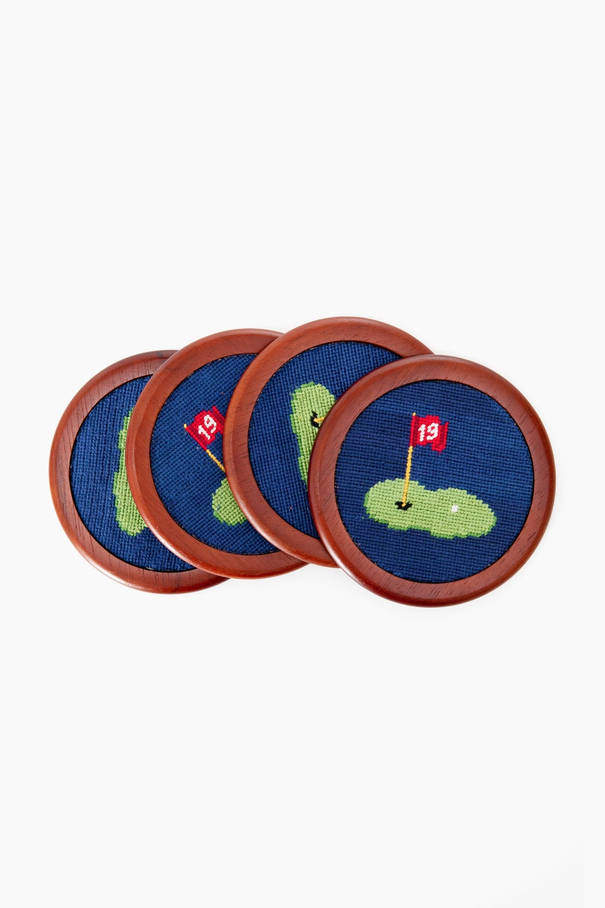 19th Hole Needlepoint Coaster Set