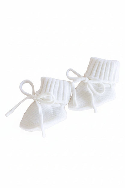 Knit Newborn Bow Booties